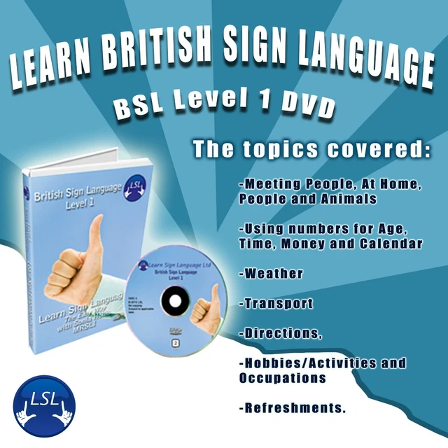 Fsl Sign Language Dvd BRITISH SIGN LANGUAGE DVD Level 1 £10.99 - PicClick UK