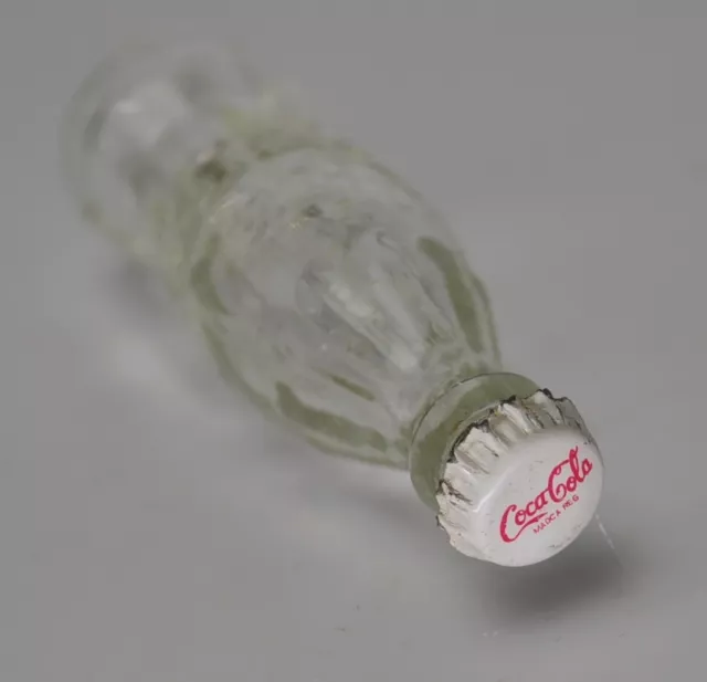 Coca-Cola Coke mini Bottle 6 cm Miniatur Glas Flasche USA 1970er