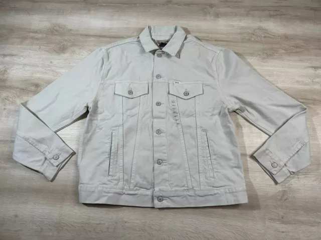 NWOT Polo Ralph Lauren mens Big & Tall Jacket Light Gray 2XB Denim Trucker $168