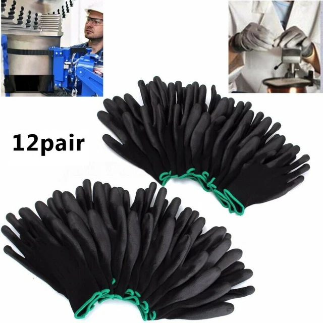 Gants de travail en nylon PU de haute qualité idéaux pour la construction et l