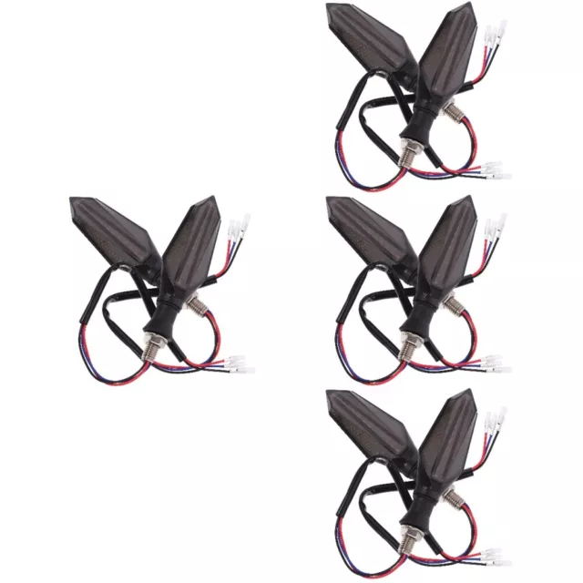 8 Pcs Motorcycle Turn Signal Light Lights Double Sided