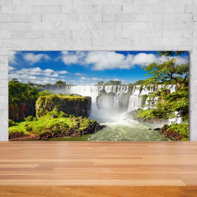 Impresionante Protector Contra Salpicaduras de Vidrio Impreso 140x70 cascada