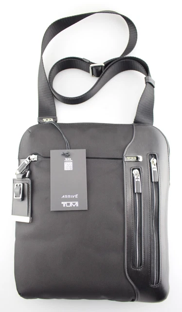 TUMI Arrive 'McCarren' Black / Chrome Zip Top Cross Body - 25105D