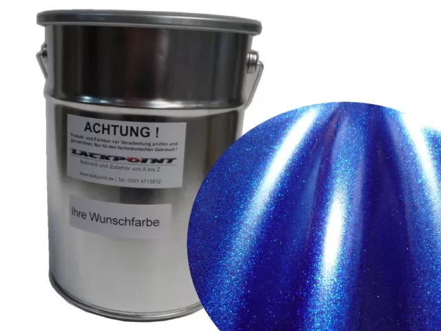 1 Liter 1K Autolack Kunstharz Nacht Blau 2 Metallic Lackpoint Tuning Glanz !