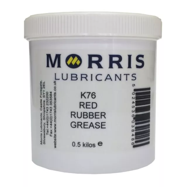 Morris K76 Red Rubber Grease - 500g - Gaiters, CV Boots, Seals & O-Rings