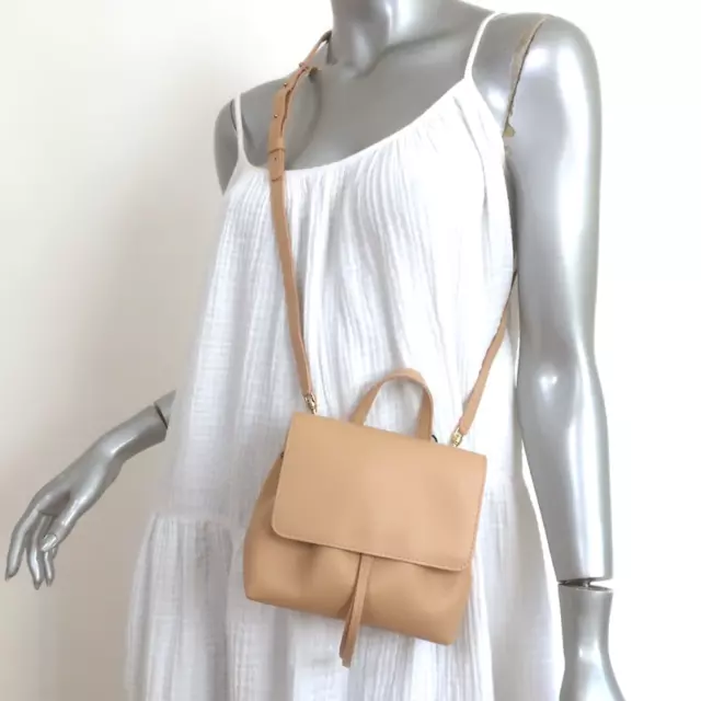 Mansur Gavriel Mini Soft Lady Bag Sand Leather Crossbody NEW