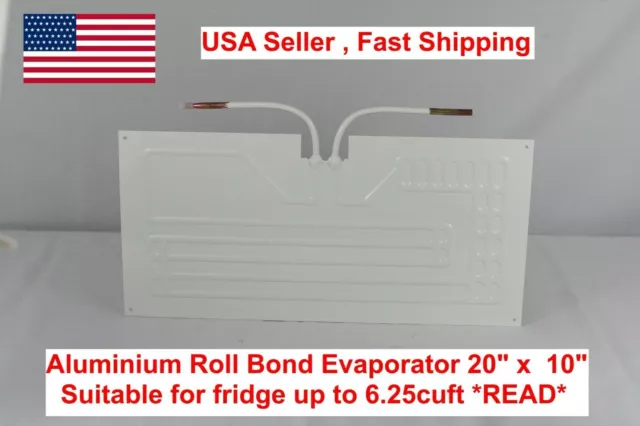 Fridge Freezer Roll Bond Aluminium Evaporator 20x10" (525x250mm) 1/4" tube