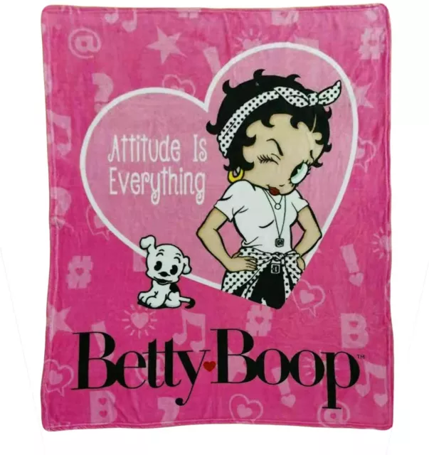 Betty Boop Attitude PLUSH SOFT blanket throw NEW