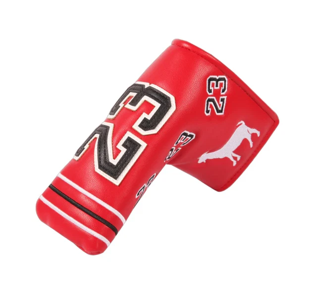 Michael Jordan GOAT #23 Golf Blade Putter Head Cover Chicago Bulls Red Black NEW