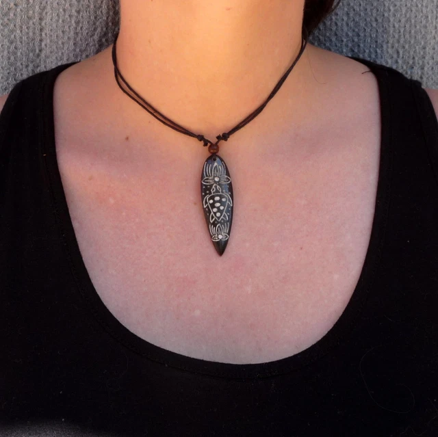 Collier Avec Pendentif Tiki Maori - Marron - Unisexe - Neuf Avec étiquettes