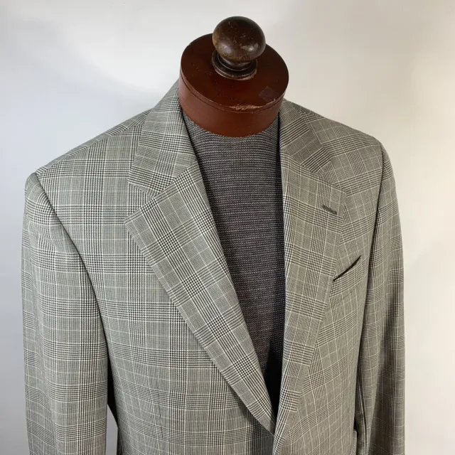 Brooks Brothers Loro Piana Wool Plaid Check Blazer Mens Sport Coat Jacket 41R