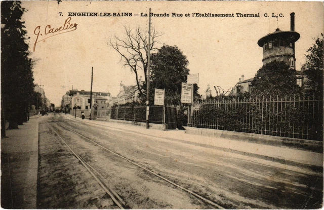 CPA Enghien les Bains La Grande Rue et l'Etablissement Thermal FRANCE (1308269)