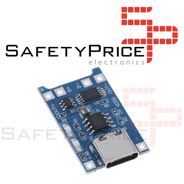 Carte De Charge TP4056 1A Avec Interface USB Type-C - Pour Batteries Lithium, Module électronique