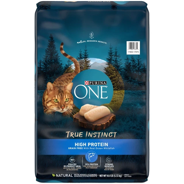 True Instinct Dry Cat Food Ocean Whitefish, Grain-Free, 14.4 lb Bag