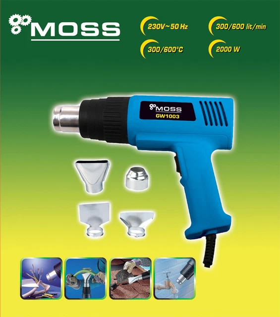 2000W Heat Gun - Variable Temperature 80°C-600°C, Paint Stripper & Shrink Tool (Skotek)