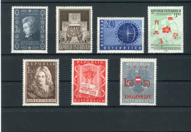 Österreich 1024 - 1030 Jahrgang 1956 postfrisch komplett (3991)