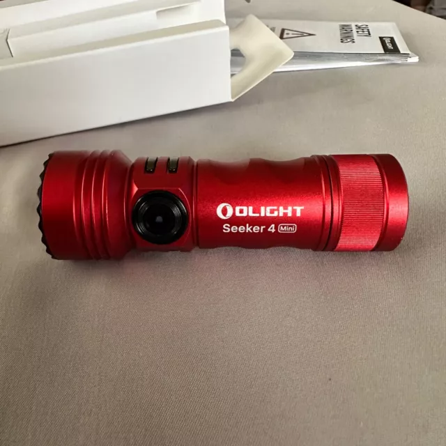 Olight Seeker 4 Mini (RED) 1200 Lumens EDC Flashlight Rechargeable LED+UV Light