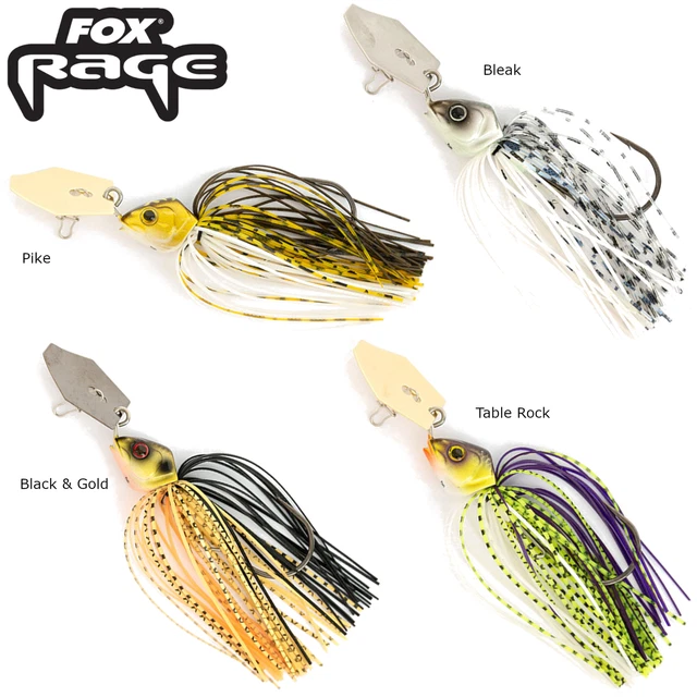 4 Fox Rage Bladed Jig 17g - Angelköder Set zum Hechtangeln, Hechtköder