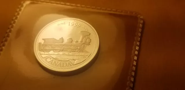 Canada 1999 June Silver Gem Proof 25 cent Coin Millenium Series.