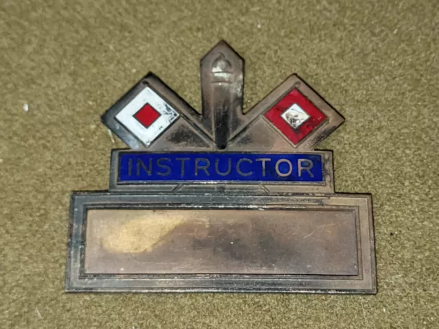 WWII US Army Signal Corps Instructor Name Plate