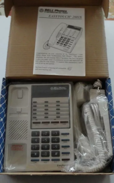Mint Box New Northwestern Bell Phones Easy Touch 2601S White 2 Line Telephone