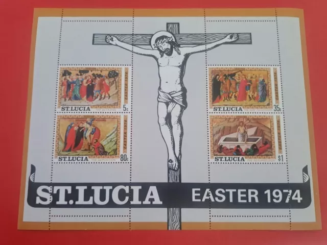 British Commonwealth St Lucia Stamp Sheet 1974
