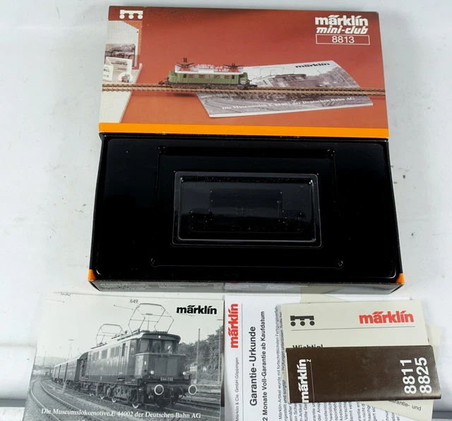 MÄRKLIN 8813 LEERKARTON E-Lok BR E 44 002 DB Spur Z OVP Leerverpackung ...