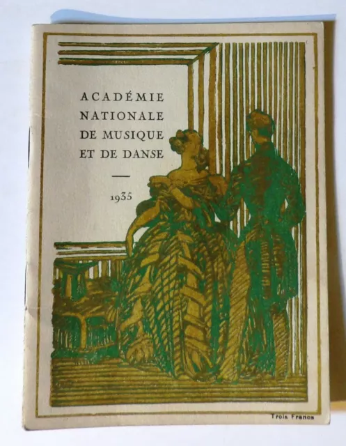 Programme Académie Nationale de Musique et de danse. 1935. Le Marchand de Venise