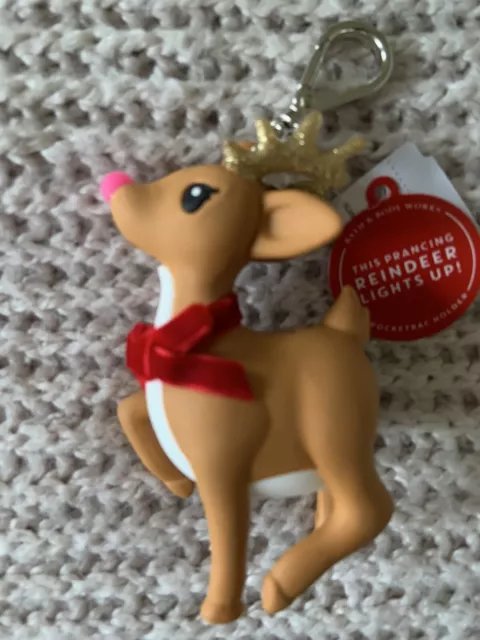 BATH & BODY WORKS Christmas 2020 RUDOLPH REINDEER Pocket *Bac Holder LIGHTS UP!