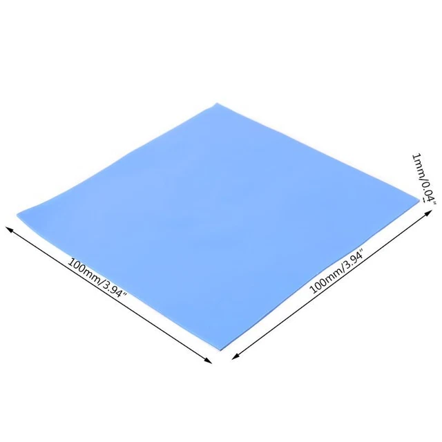 Thermal Pad 100x100x1mm Non Conductive Heatsink Cooling Pad, for Laptop CPU GPU
