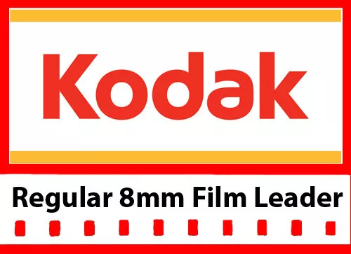Kodak Regular 8mm White/Grey Film Leader 50 ft Reel (Lowest Price on EBAY!)