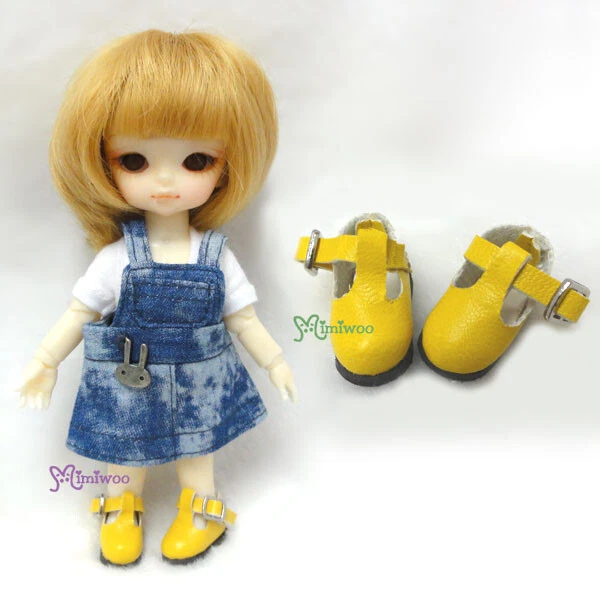 SBB002YEW Mimiwoo 2.2cm Maryjane Shoes YELLOW fit Middie Blythe Obitsu 11cm Doll