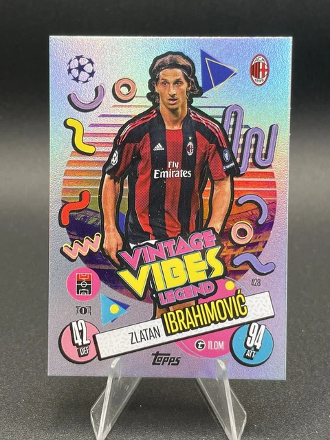 ZLATAN IBRAHIMOVIC VINTAGE Vibes Legend Match Attax 2024 2025 Milan 24 zlatan-ibrahimovic-vintage-vibes-legend-match-attax-2024-2025-milan-24