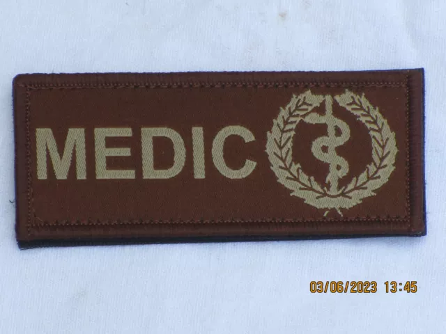 MEDIC, Medical Unit ID Patch, Klettverschluß,braun,40x95mm