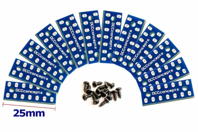 DCC Concepts DCW-12PCB - 12 X Installation Pcbs 10mm x 25mm + Pl 2nd