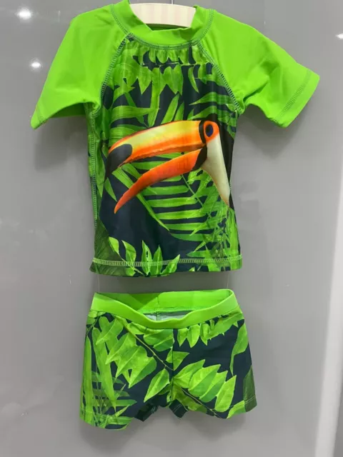 BNWT - PUMPKIN PATCH -  Boy's Toucan Rash Vest Set - Size 6-12 Month(RRP $39.99)