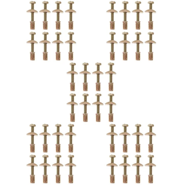 5 PCS BED Board Connector Furniture Threaded Bolt Set Frame Repair Kit