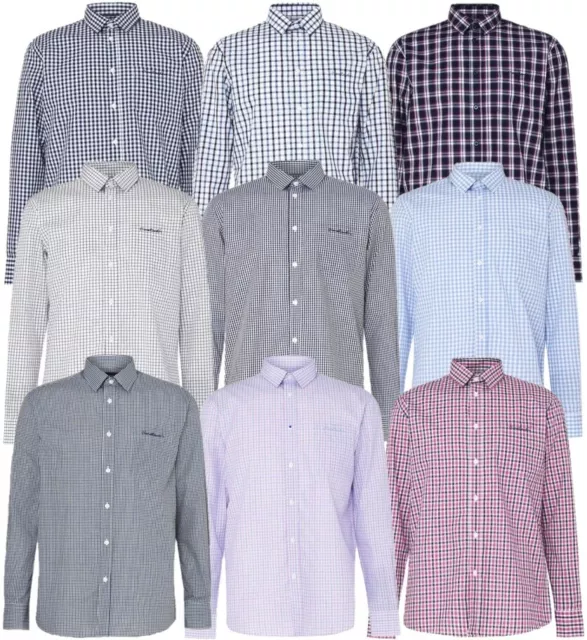 ✅ 👔 PIERRE CARDIN Herren Hemd langarm kariert Buisness Freizeit Trachten Hemden