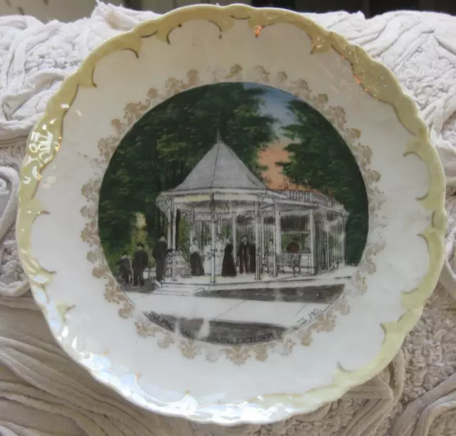Wheelock Souvenir China Dish-Sulpho-Saline Spring-Excelsior Springs-Mo-As Is
