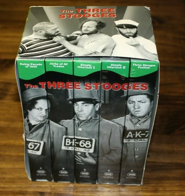 THE THREE STOOGES 5 VHS tape box set (Two never opened) Good Times
