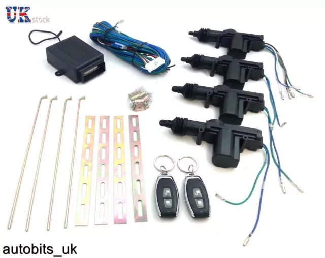 New Universal Car 2 Remote Central Kit Door Lock Vehicle Keyless Entry System DT