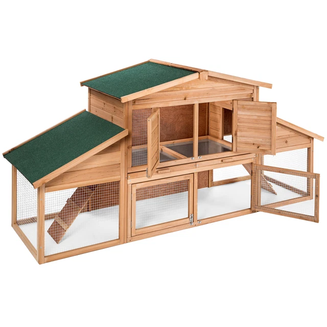 Cage Clapier Enclos Lapin Extérieur En Bois Haute Qualité Pour Lapins Petits Animaux- Modèle