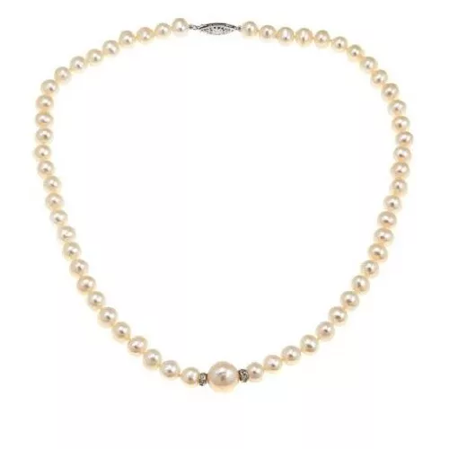 HSN Imperial Pearls 7-8mm Cultured Freshwater Pearl & Topaz 18" Necklace