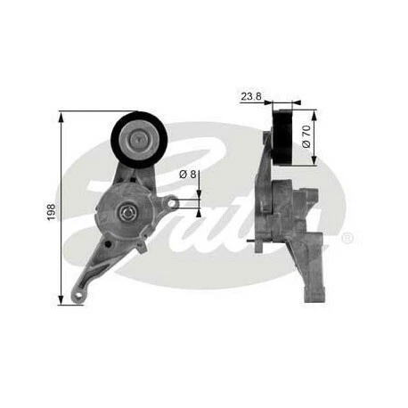 Galet tendeur de courroie d'accessoire Audi A3, Seat : Altea, Leon, Skoda Octavi