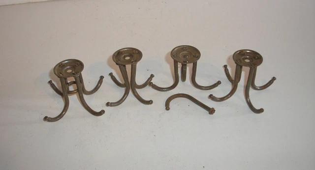Antique Ceiling  Coat/Hat Hooks (set of 4) 1 as is