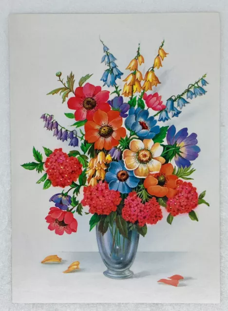 Get Well Card “Hope Your Day Is Cushioned In Comfort” Vase Flowers Bouquet P3