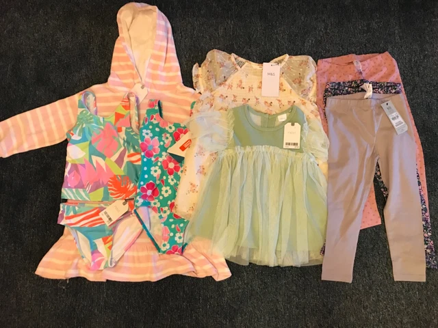 Brand New Girls Tu, Zoggs, M&S and Next Summer Bundle Size 3-4yo/104cm
