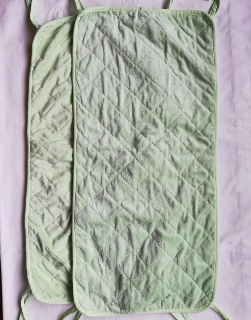 Lote de 2 Sábanas de Peluche Ahorradores Cuna Bebé Pechera Baba Escupida Protector Verde Niño Niña