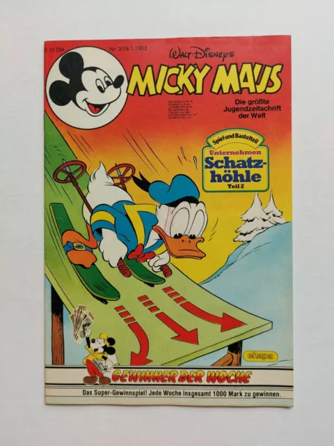 Ehapa - Micky Maus Nr. 3 / 18.1.1983 / Top Zustand / Z1-2 mit Beilage & Schnipp