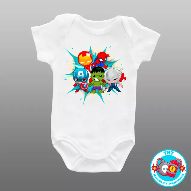 Baby Mini Marvel Romper Outfit Bnwot Superhero Cool